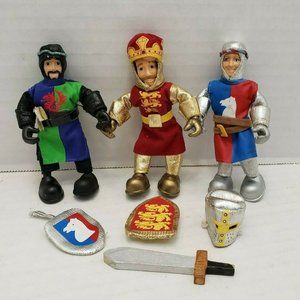 3 Odyssey Toys Lot Knight Dark Byron William King Richard Figure Shield Sword
